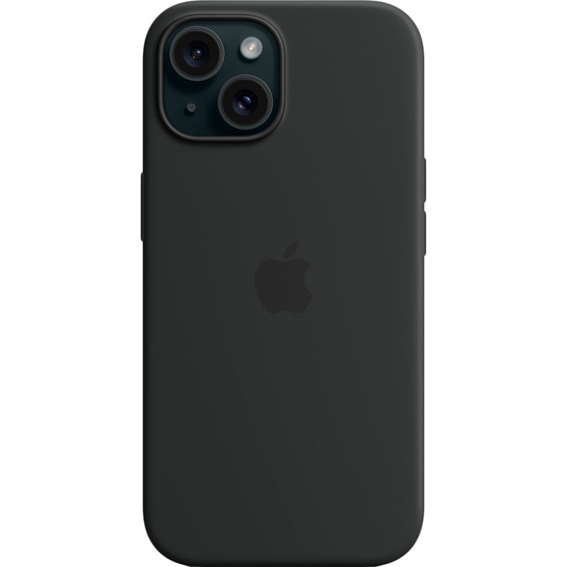 Чехол APPLE для iPhone 15 Silicone Case with MagSafe Black (MT0J3ZM/A) Материал силикон