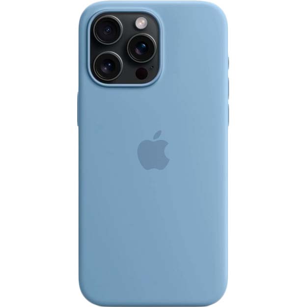 Чехол APPLE для iPhone 15 Pro Max Silicone Case with MagSafe Winter Blue (MT1Y3ZM/A) Цвет голубой
