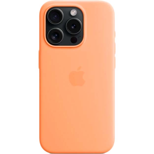 Чехол APPLE для iPhone 15 Pro Silicone Case with MagSafe Orange Sorbet (MT1H3ZM/A) Цвет оранжевый