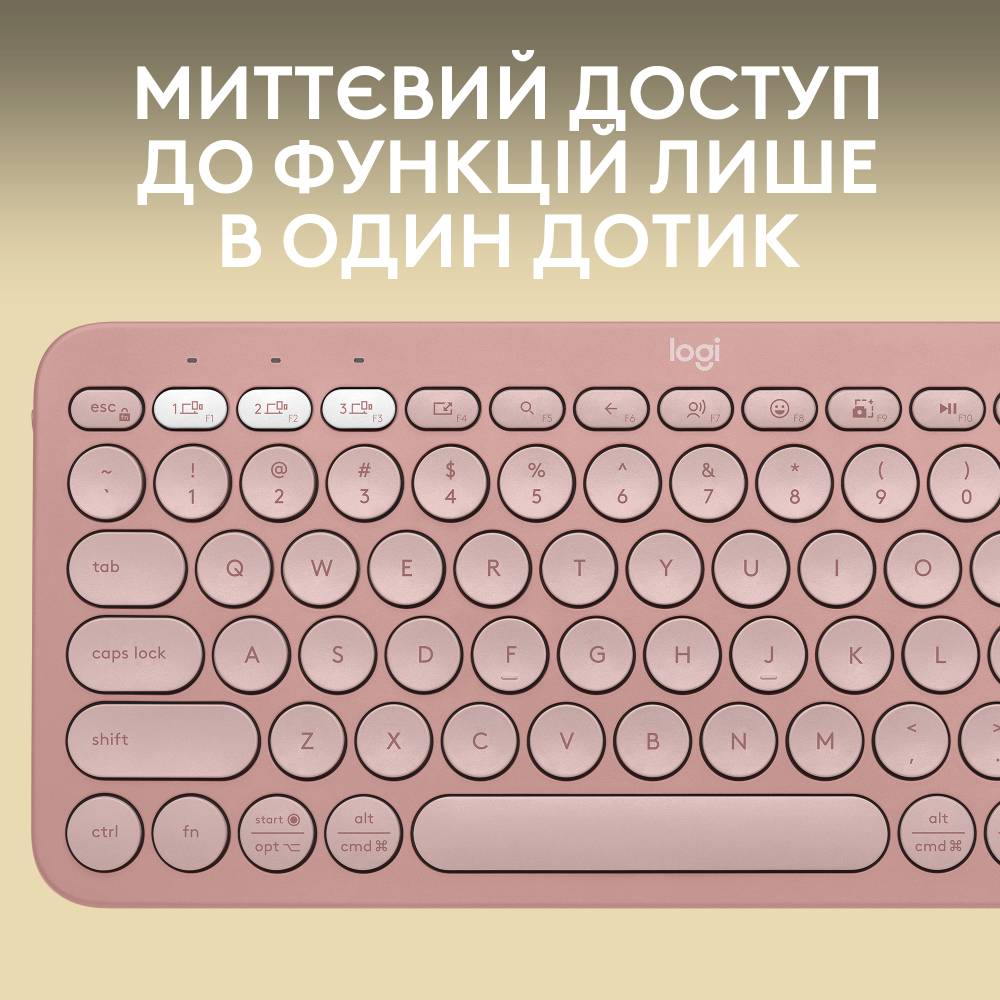 Клавиатура LOGITECH Pebble Keys 2 K380s Rose (L920-011853) Конструкция мембранная