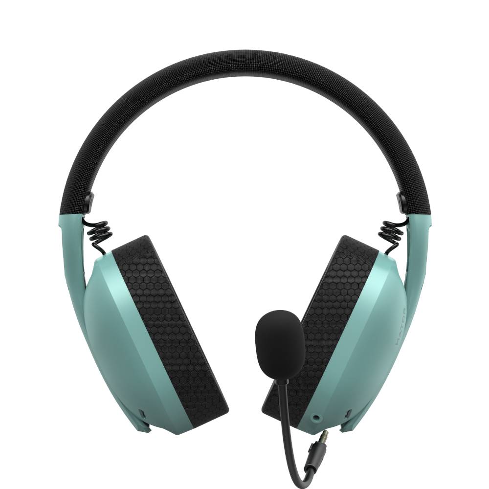 Гарнитура HATOR Hyperpunk 2 USB 7.1 Black/Mint (HTA-848) Крепление дуга (над головой)
