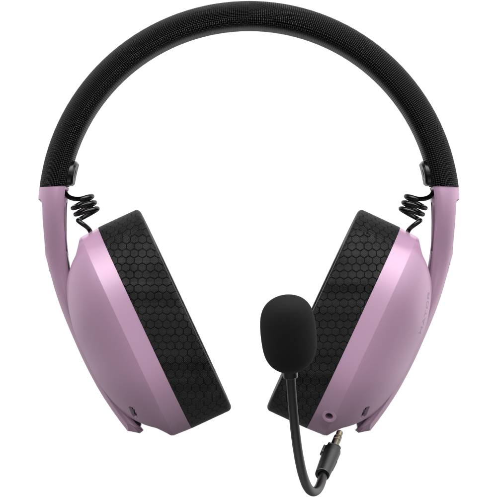 Гарнитура HATOR Hyperpunk 2 USB 7.1 Black/Lilac (HTA-849) Крепление дуга (над головой)