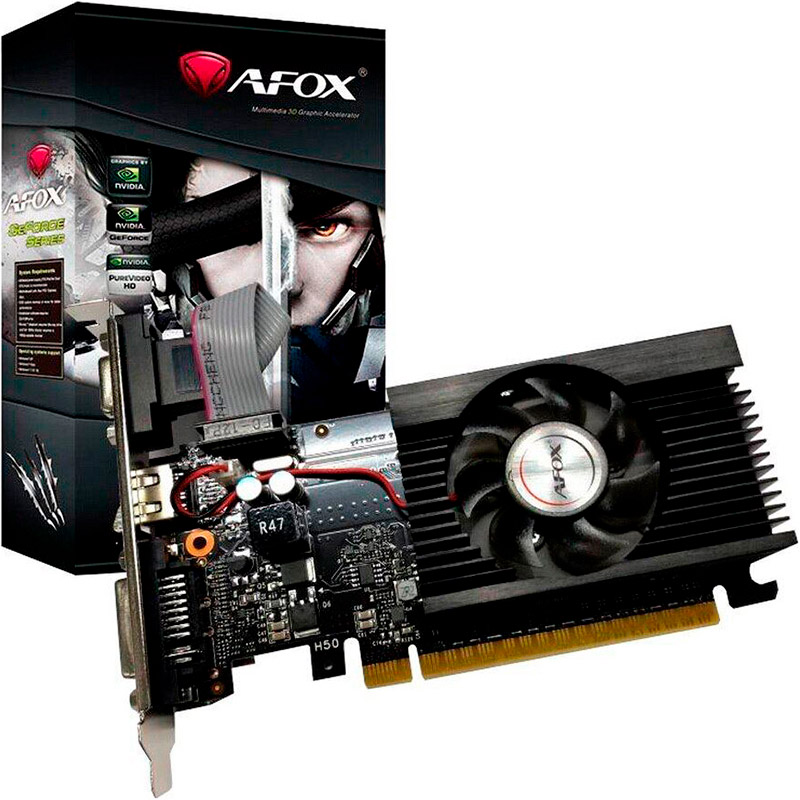 Відеокарта AFOX GeForce GT710 1Gb 64Bit 954/1600MHz (AF710-1024D3L8) Тип пам'яті GDDR3