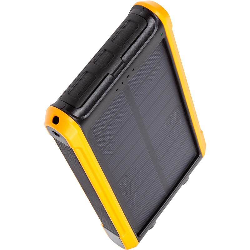 Powerbank POWERPLANT 10000 mAh Solar Panel Black (PB930494) Ємність 10000