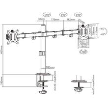 Кронштейн HiSmart для двух мониторов 17-32" Black (HS082406)
