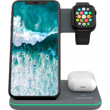 Беспроводное зарядное устройство CANYON WS-303 3 в 1 QI Dark Grey (CNS-WCS303DG)