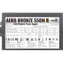 Блок питания AEROCOOL Aero Bronze 550M Fully Modular 550W (ACPB-AR55AEC.1M)