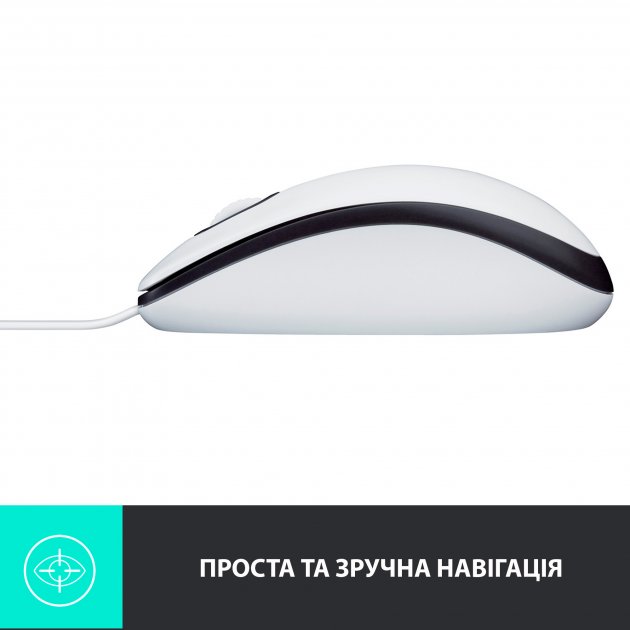 Миша LOGITECH M100 USB White (910-006764) Тип сенсора оптичний