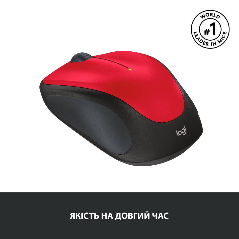 Миша LOGITECH M235 Red Тип сенсора оптичний