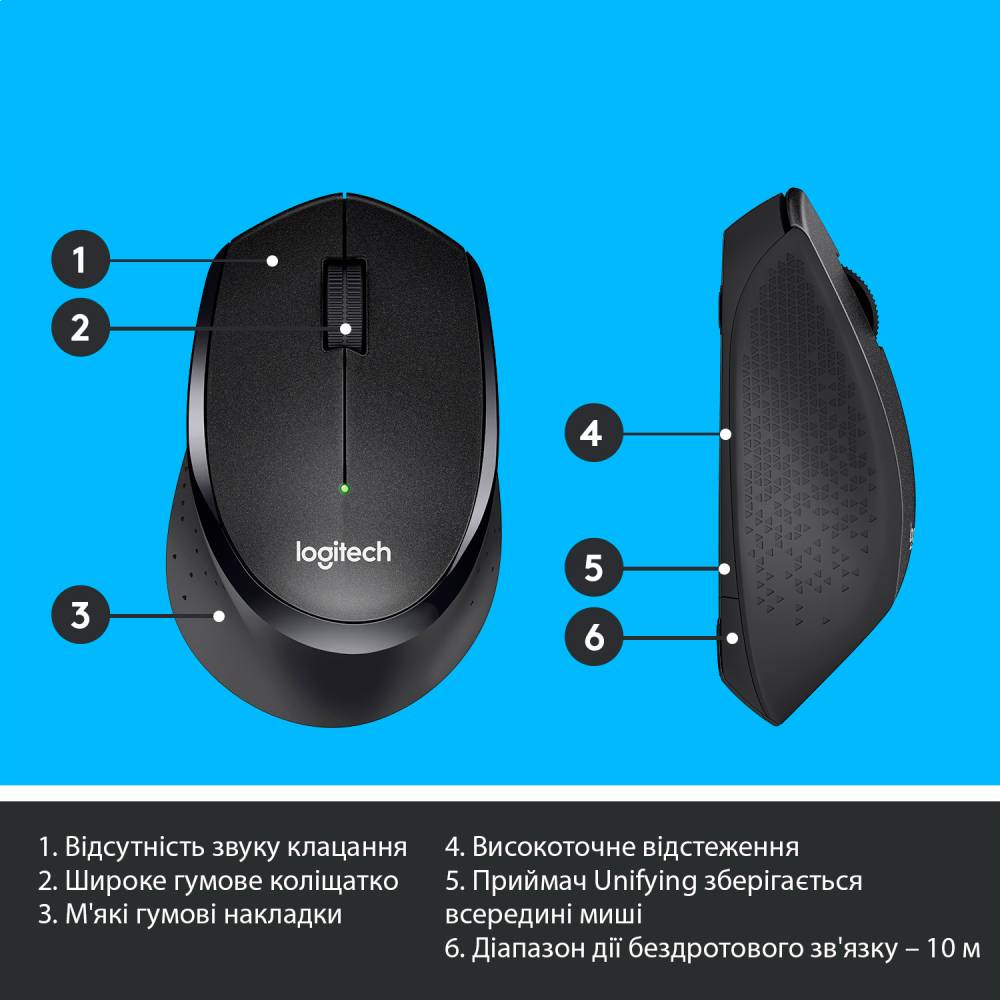 Внешний вид Мышь LOGITECH M330 (910-004909)