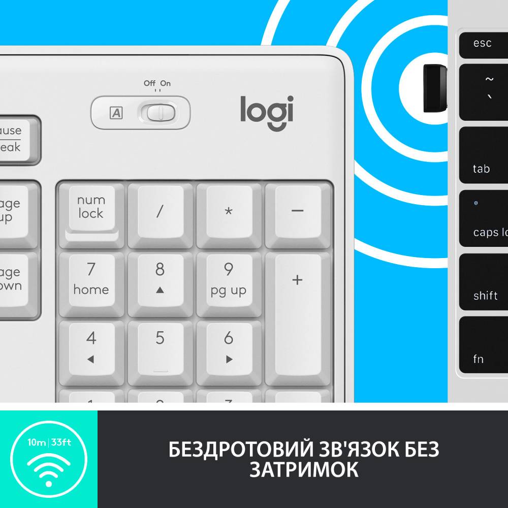 Комплект LOGITECH MK295 Silent Wireless Combo US Off-White (920-009824) Класс мультимедийная