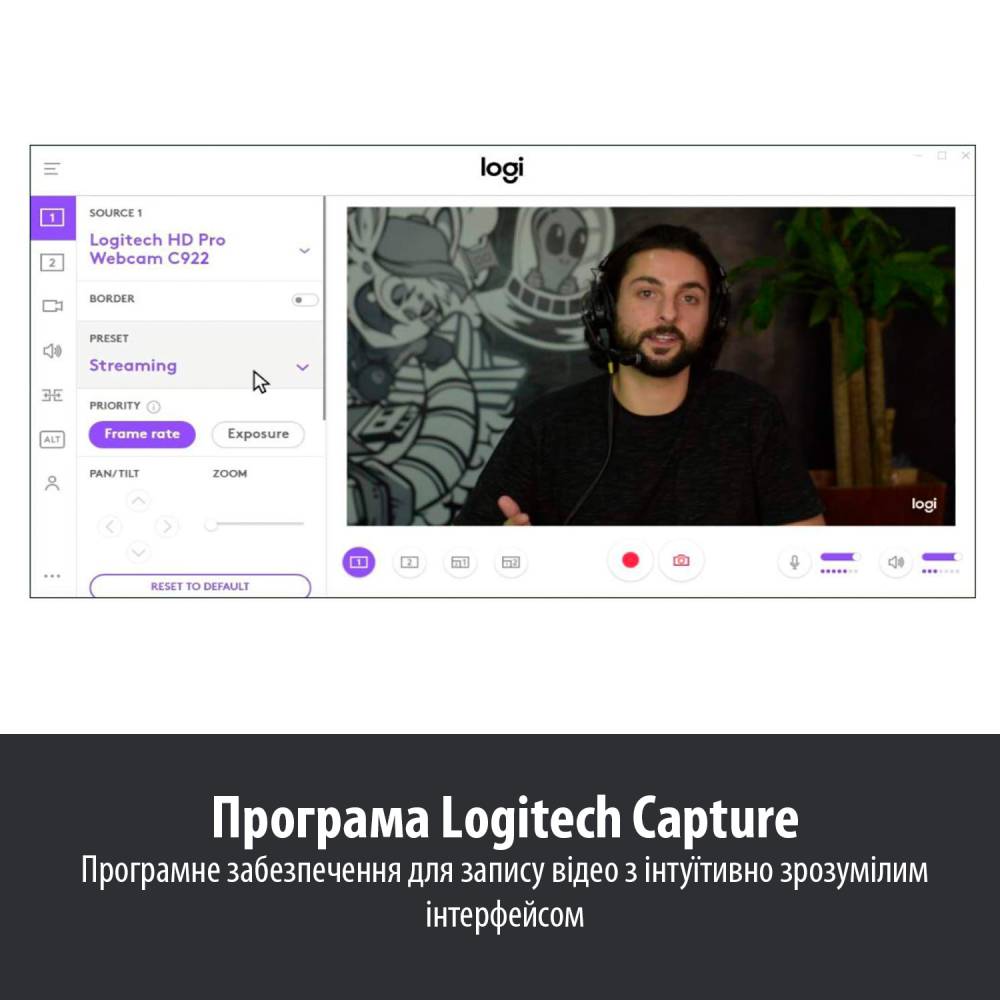 Зовнішній вигляд Web-камера Logitech BRIO 4K Stream edition (L960-001194)