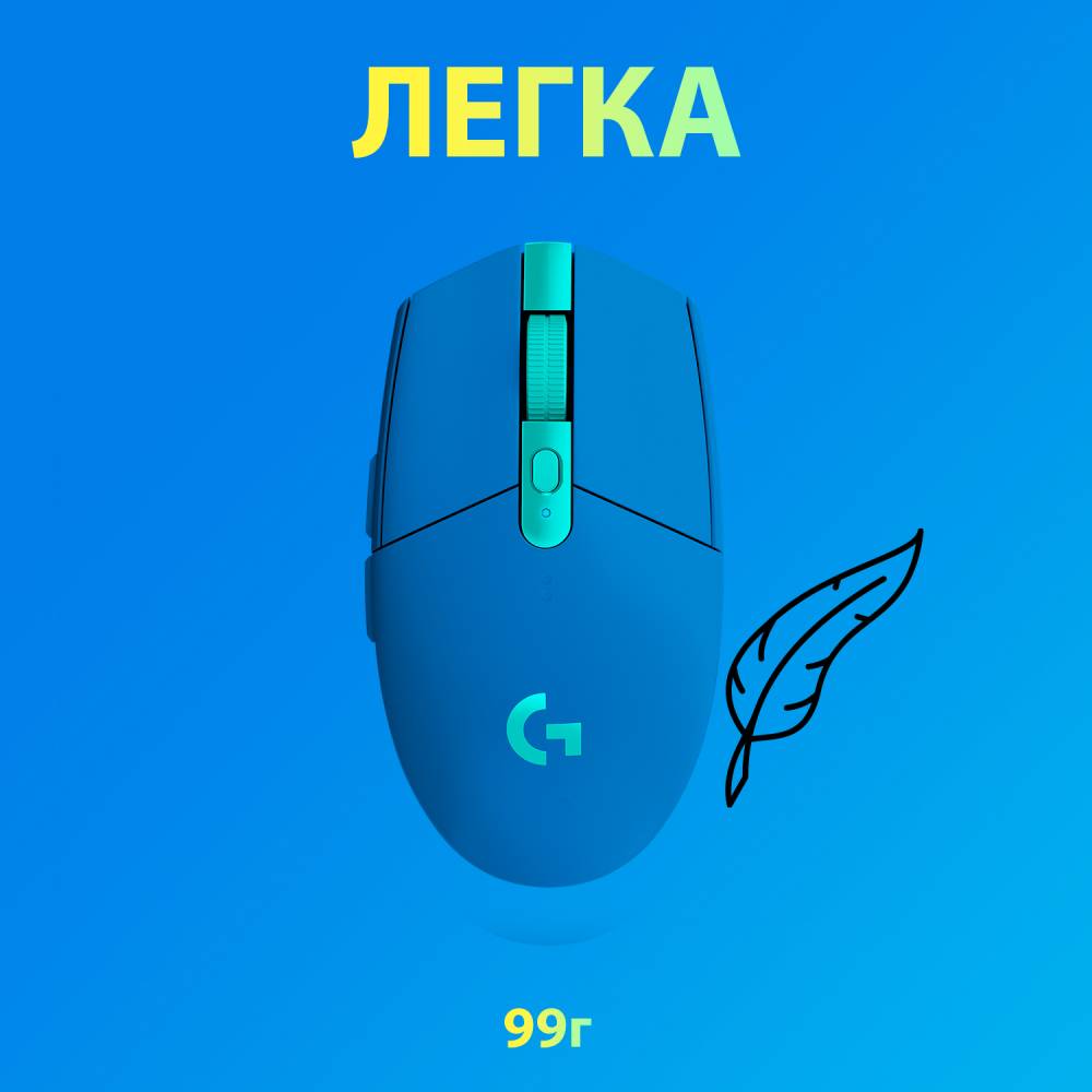 Миша Logitech G305 Wireless Blue (L910-006014) Розподільча здатність сенсору 12000