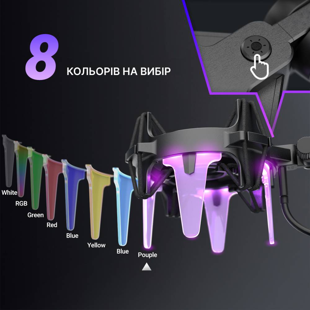 Замовити Утримувач мікрофону FIFINE SK78 Shock Mount RGB