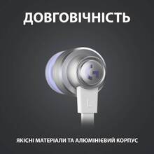 Гарнітура Logitech G333 Gaming Earphones White (981-000930)