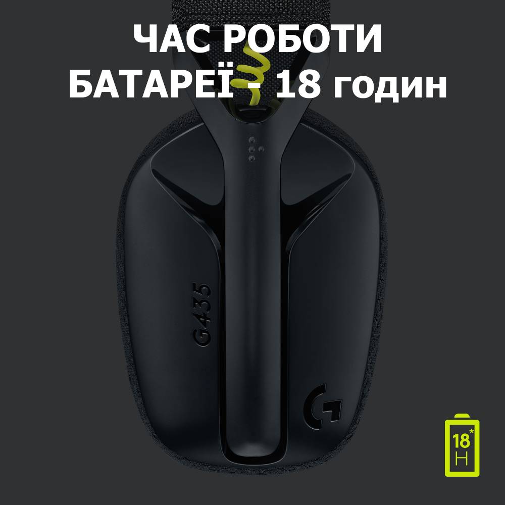 Гарнітура LOGITECH G435 LIGHTSPEED Wireless Gaming BLACK (981-001050) Особливості регулятор гучності