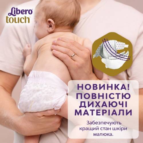 Зовнішній вигляд Підгузки LIBERO LiberoTouch Prema 0-2.5 кг 24 шт (7322541069999)