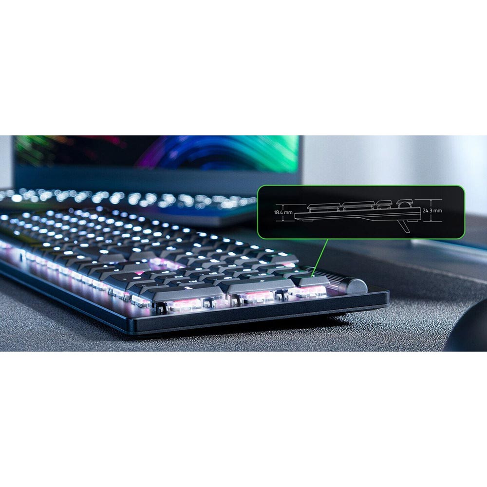 Зовнішній вигляд Клавіатура RAZER DeathStalker V2 Red Switch RU (RZ03-04500800-R3R1)