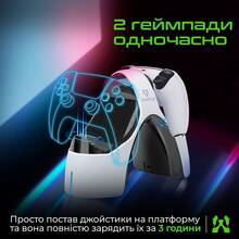 Зарядна станція VERTUX DualDock-PS5 для геймпадів PlayStation 5 Dualsense White (dualdock-ps5.white)