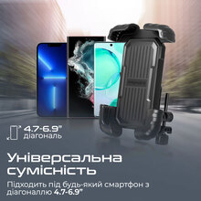 Велотримач для телефону Promate BikeMount-2 Black (bikemount-2.black)