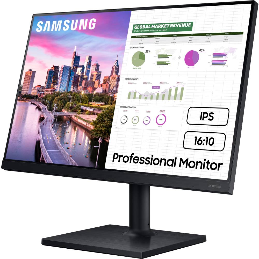 Фото Монітор SAMSUNG 24" LF24T450GYIXCI IPS/FHD/DP/HDMI/DVI/USB*4/Pivot