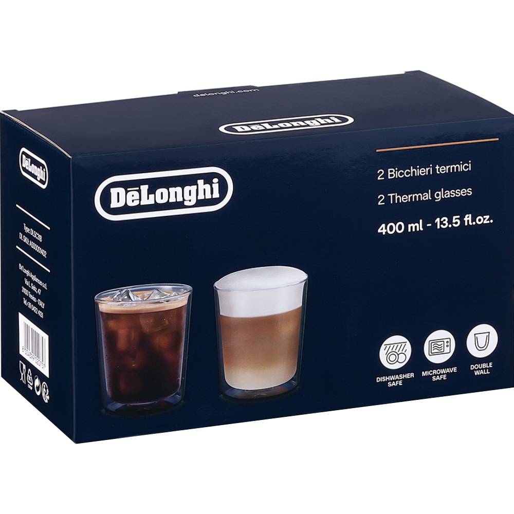 Набір склянок DELONGHI 400 мл 2 шт. (DLSC318) Кількість предметів 2