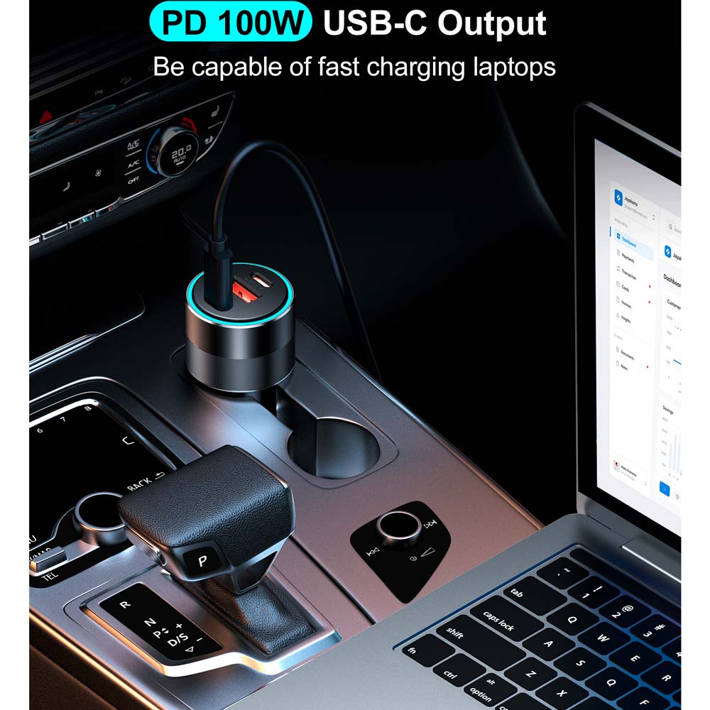 Автомобильное зарядное устройство CHOETECH TC0011-BK Black Выходной разъем USB 