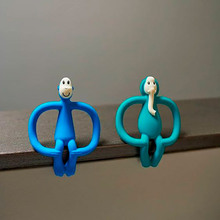 Іграшка-прорізувач Matchstick Monkey Слон Turquoise 11 см (MM-E-001)