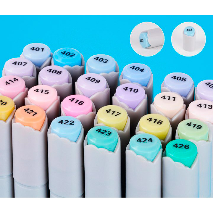 Фото 4 Спиртовые маркеры ARRTX OROS ASM-03-PT02 24 цвета Пастельные оттенки (LC303120)