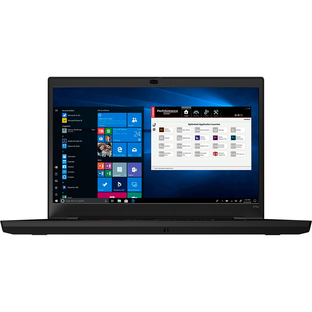 Зовнішній вигляд Ноутбук Lenovo ThinkPad P15v AMD G3 T Black (21EM001ARA)