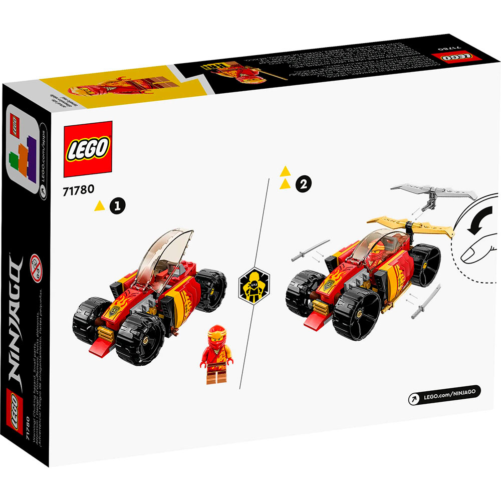 Внешний вид Конструктор LEGO Ninjago Гоночный автомобиль ниндзя Кая EVO 94 детали (71780)