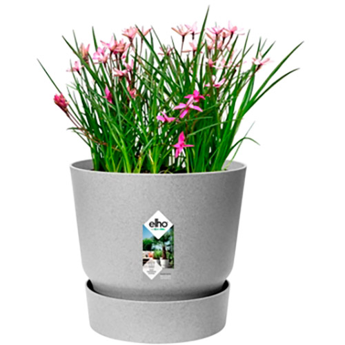 Горшок для растений ELHO Greenville Round 18 см Light granite (493431) Материал полипропилен