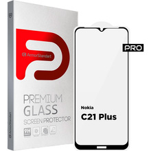 Защитное стекло ARMORSTANDART Pro для Nokia C21 Plus Black (ARM62198)
