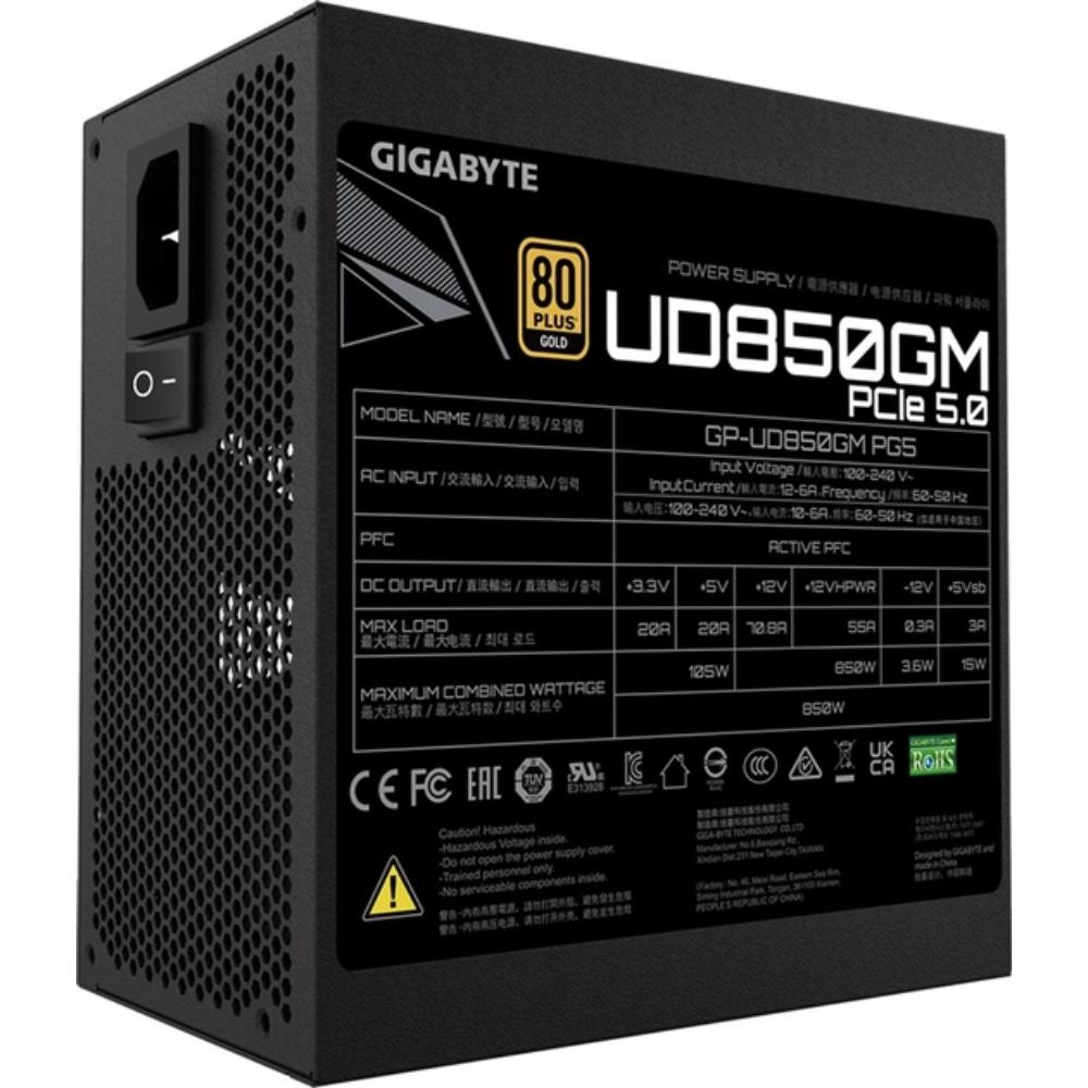 Блок питания GIGABYTE 850W UD850GM PG5 Мощность 850
