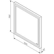 Дзеркало AM.PM Gem 65 см з LED-підсвічуванням (M91AMOX0651WG38)