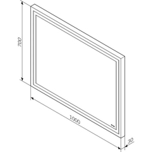 Зеркало AM.PM Gem 100 см с LED-подсветкой (M91AMOX1001WG38)