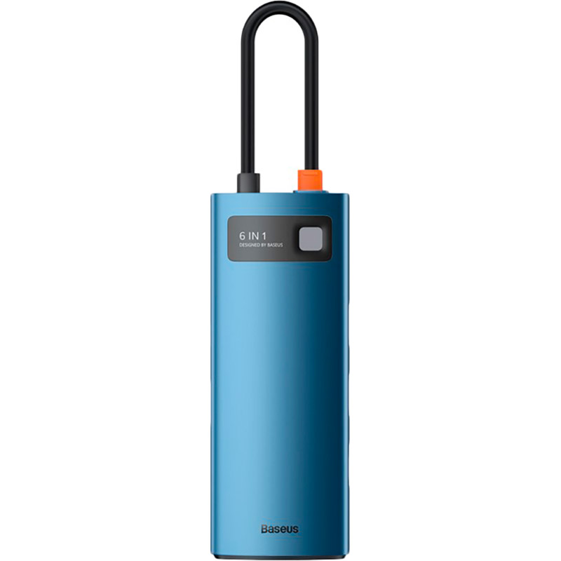 В Фокстрот Док-станция BASEUS Metal Gleam Series 6in1 Blue