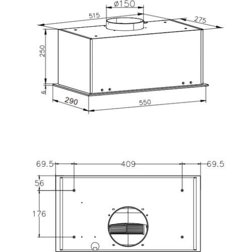 Вытяжка HANSA OMP6553BGH Режим работы циркуляция