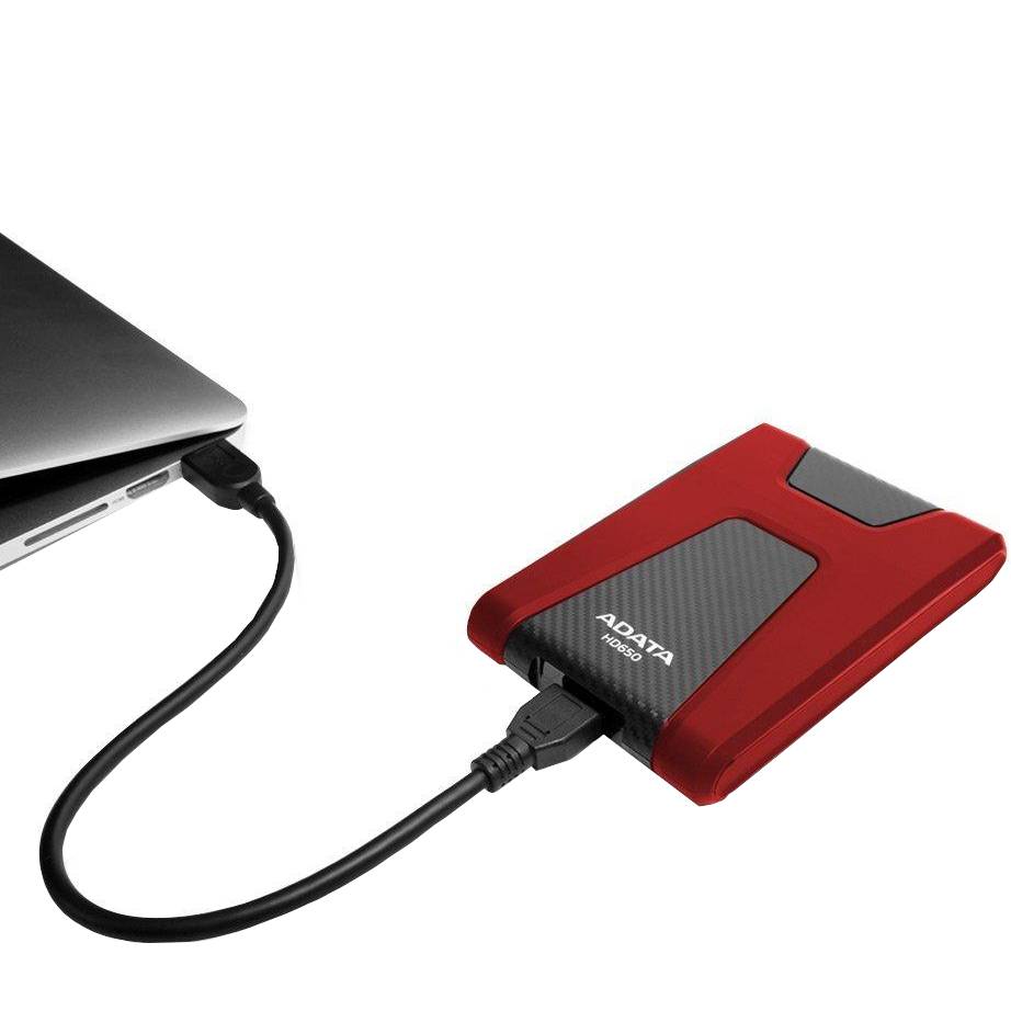 Зовнішній жорсткий диск ADATA 2.5" 2TB (AHD650-2TU31-CRD) Інтерфейс USB 3.1 (3.2)