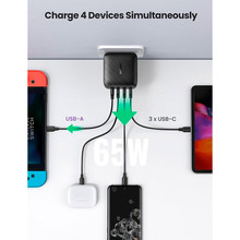 Сетевое зарядное устройство UGREEN CD224 65W PD GaN Charger Black (UGR-707740