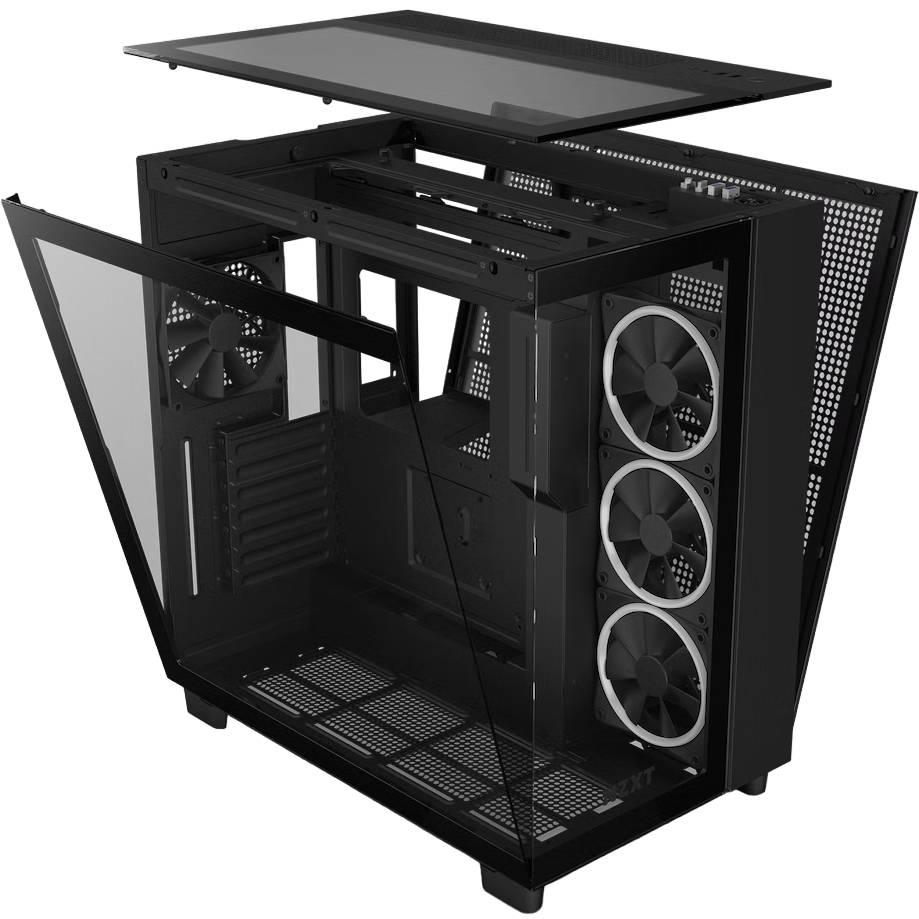 Корпус NZXT H9 Elite Edition ATX Mid Tower Black (CM-H91EB-01) Максимальная длина видеокарты 435