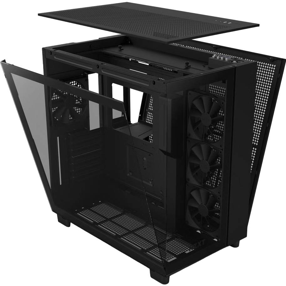 Зовнішній вигляд Корпус NZXT H9 Flow Edition ATX Mid Tower Black (CM-H91FB-01)