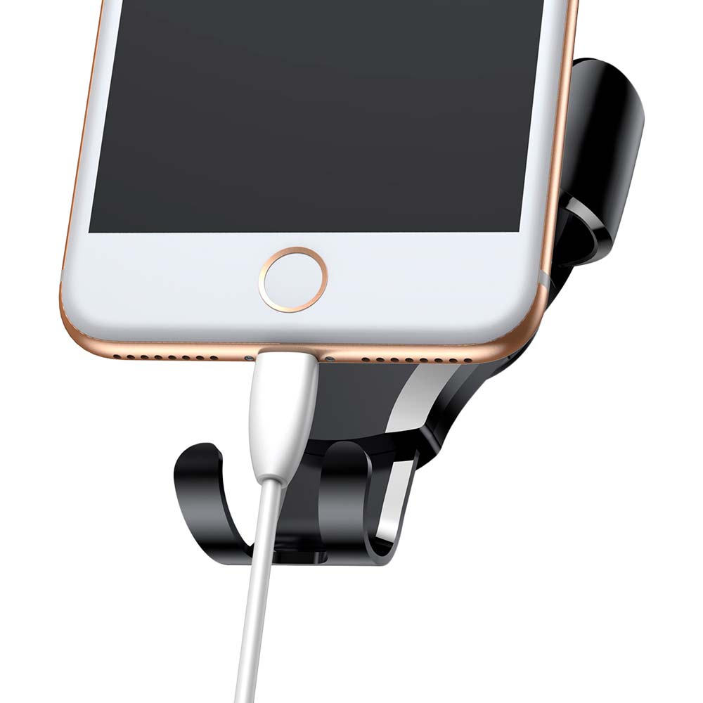 Автодержатель для телефона Baseus Osculum Type Gravity Car Mount Black (SUYL-XP01) Максимальная диагональ экрана, дюймов 6.5