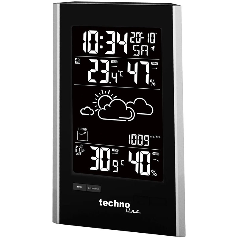 Метеостанція TECHNOLINE WS9060 Black/Silver Прогноз погоди символьний