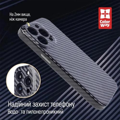 Чехол COLORWAY Slim PC Carbon Xiaomi Redmi Note 12 Pro 5G Черный (CW-CSPCXRN12P5-BK) Материал поликарбонат