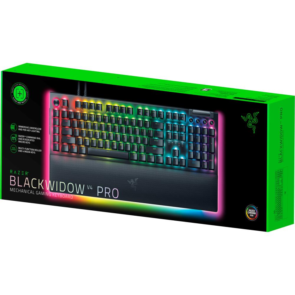 Зовнішній вигляд Клавіатура RAZER BlackWidow V4 PRO Green Switch (RZ03-04680100-R3M1)