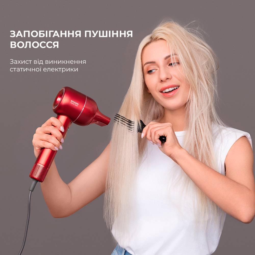 Зовнішній вигляд Фен DREAME Intelligent Hair Dryer Red (AHD5-RE0)