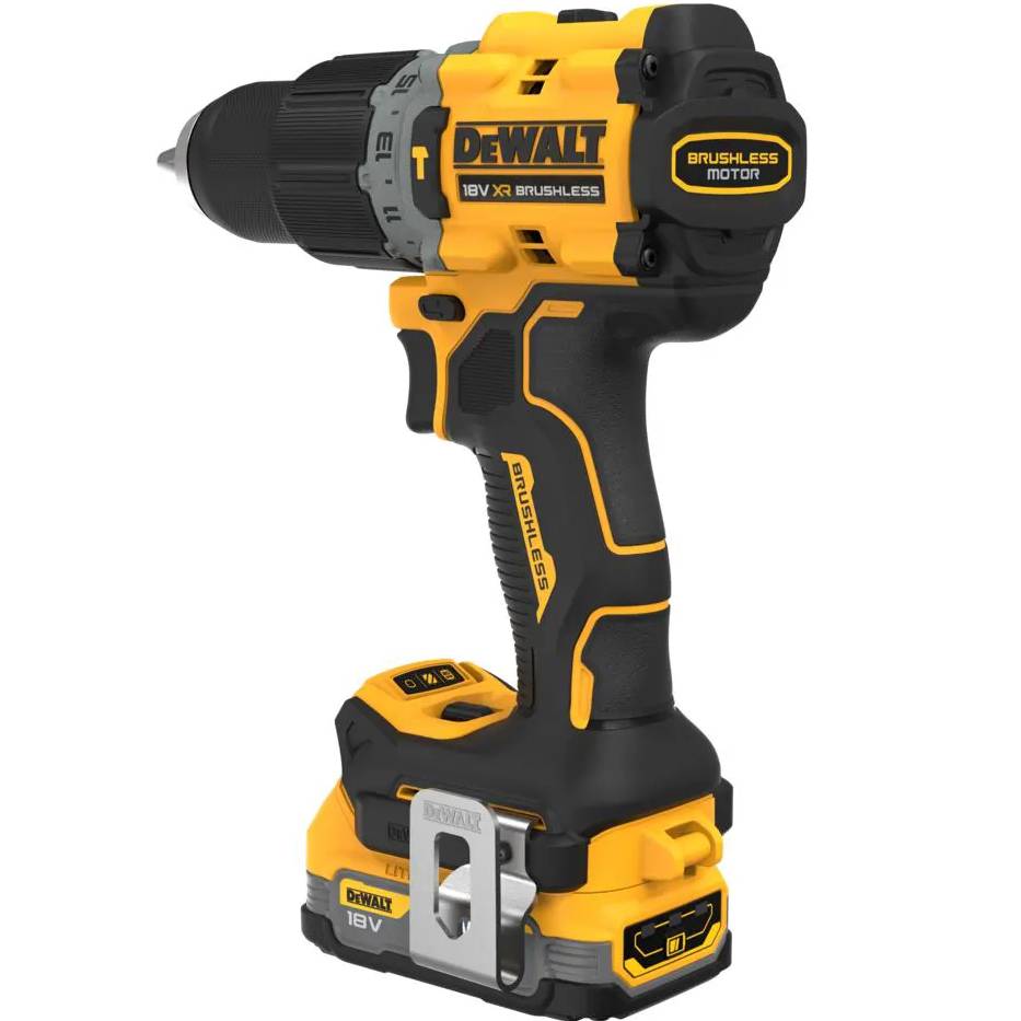 Дриль-шуруповерт DEWALT XR Li-Ion PowerStack (DCD805E1T) Патрон швидкозатискний