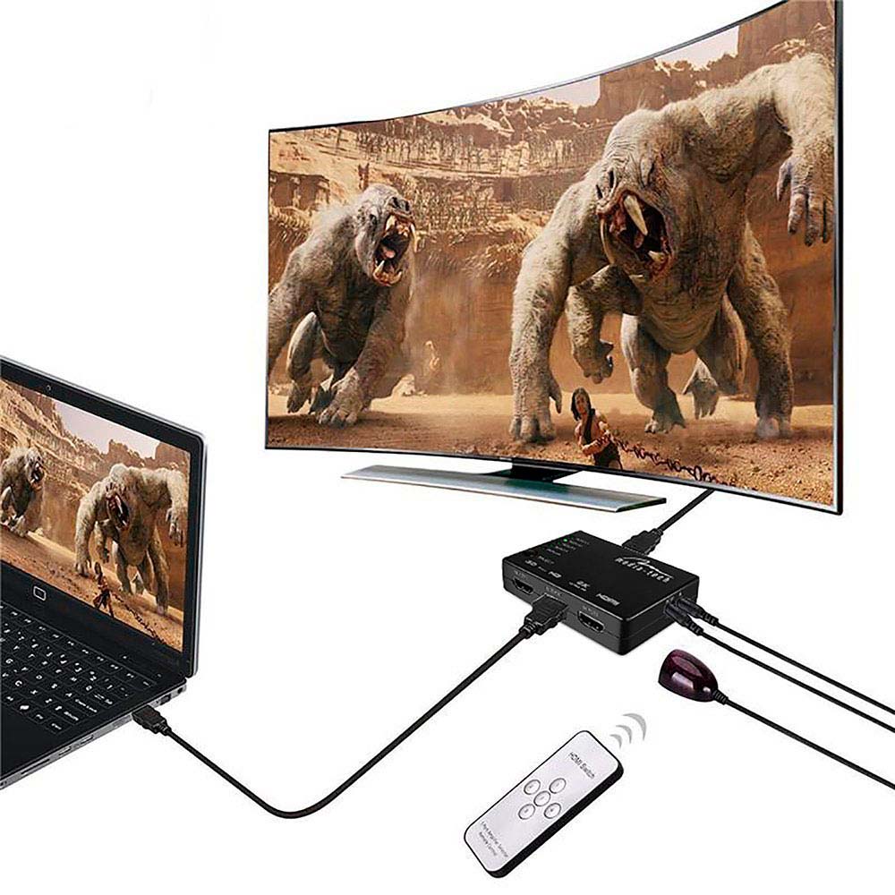 Спліттер MEDIA-TECH HDMI 5 ports HDMI switch Black (MT5207) Матеріал пластик