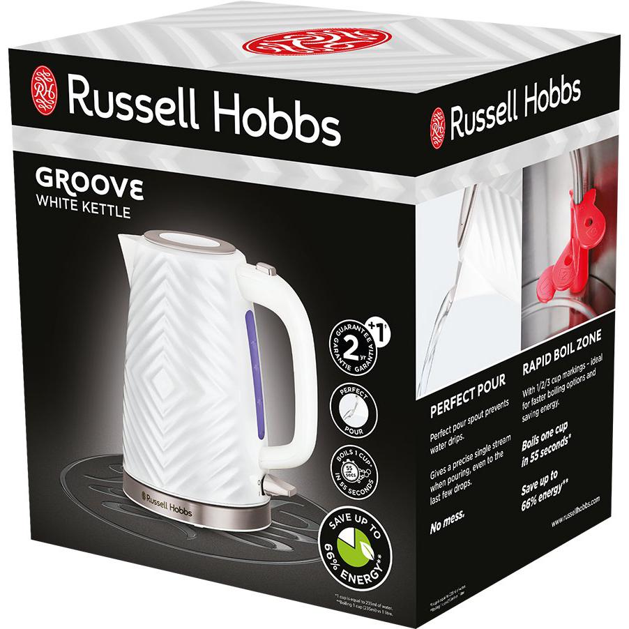 Фото Электрочайник RUSSELL HOBBS Groove White (26381-70)